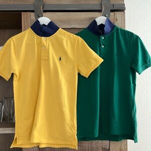 Kids Polo by Ralph Lauren Solid Iconic Mesh Polo Shirt Large 14/16